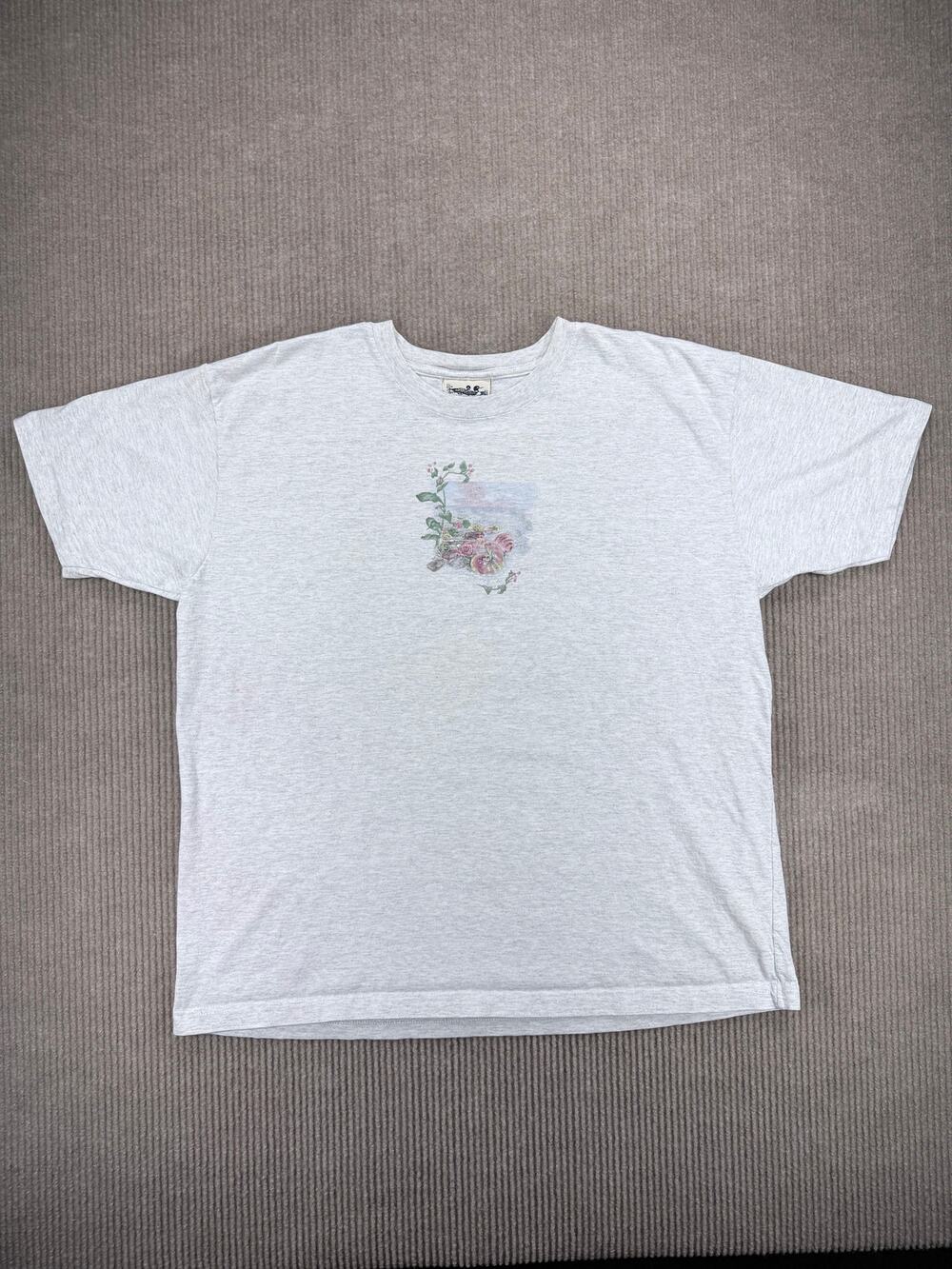 Vintage Northern Reflections Seashell Floral Graphic Tee XL